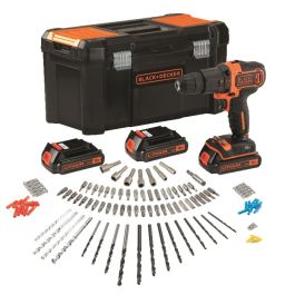 Black & Decker Slagboremaskine m/tilbehør, batterier & lader