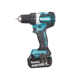 MAKITA Bore-/skruemaskine 18V 5,0Ah m/batterier & lader
