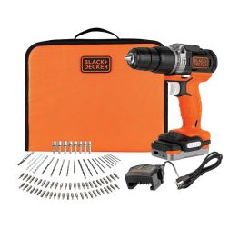 Black & Decker Slaboremaskine m/80 dele, batteri & lader