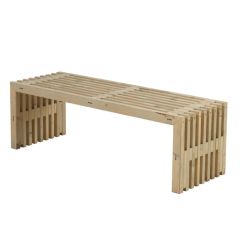 Plus trallebænk Rustik drivtømmerfarve 138cm