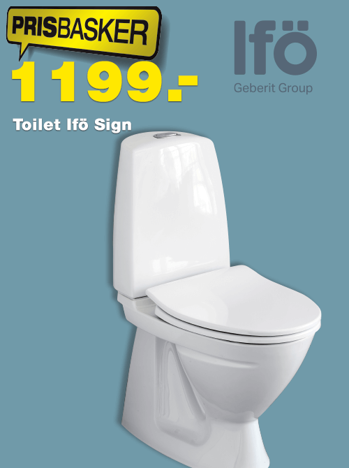 Prisbasker på Ifö toilet i BAUHAUS