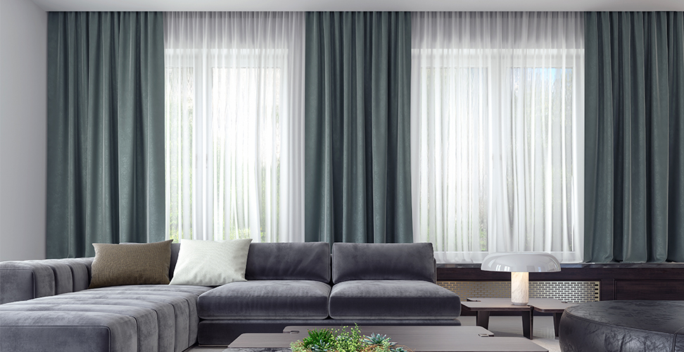 Gardiner til stuen Få hjælp til at vælge gardiner BAUHAUS